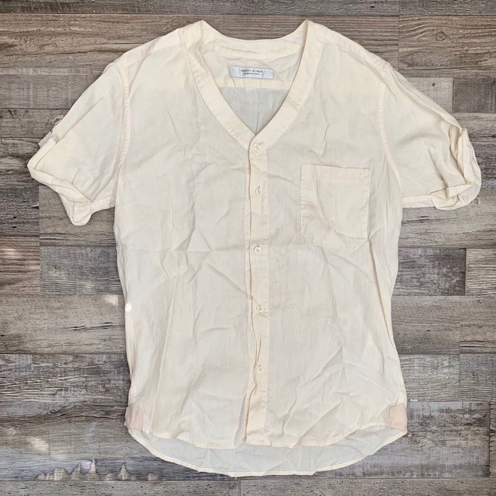 Shades of Grey Baseball Button Up